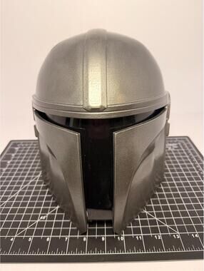 Star Wars The Mandalorian 3D Printed Helmet For Cosplay - Silver - Adult Large